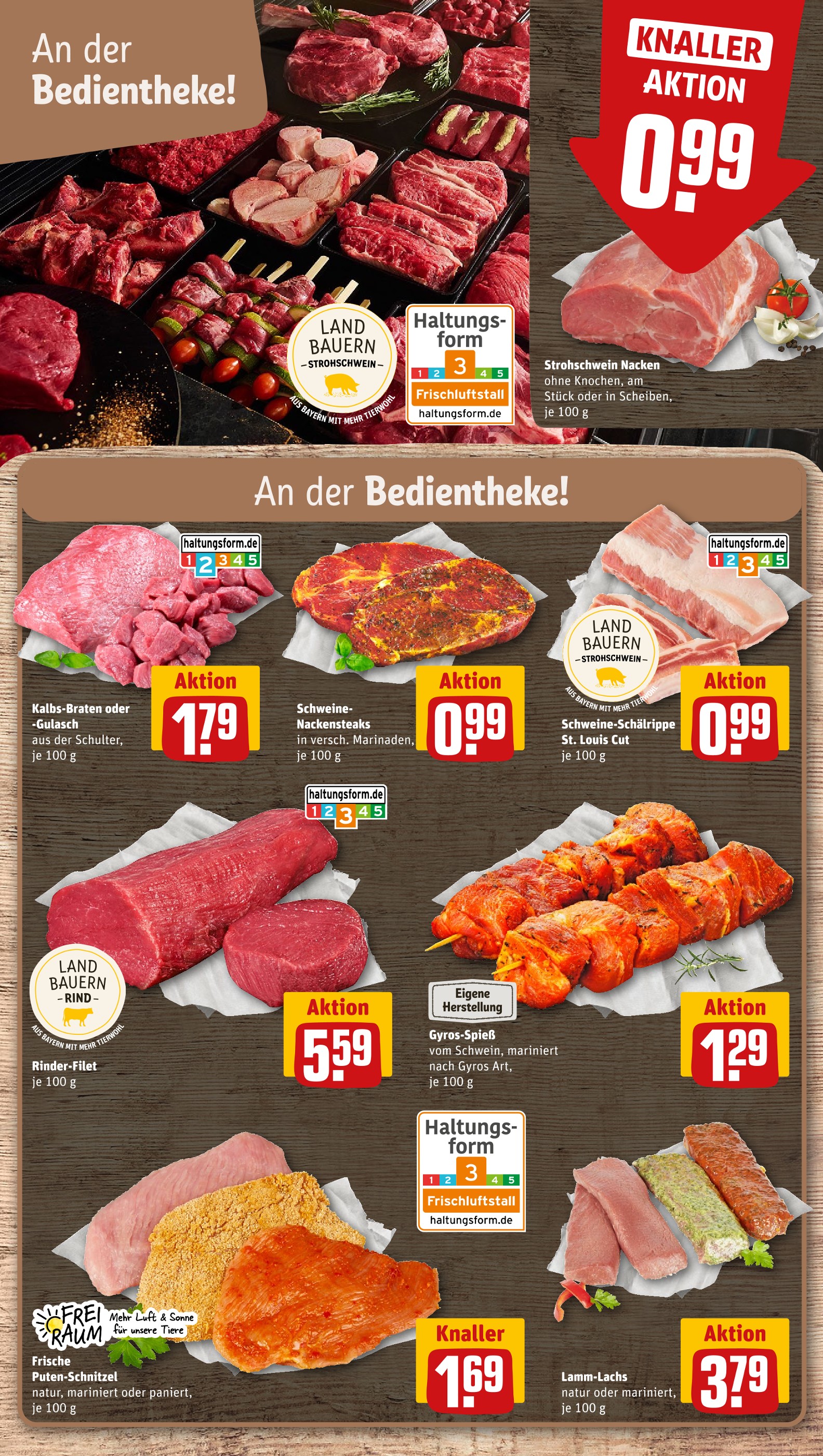 REWE Schnitzel im Prospekt